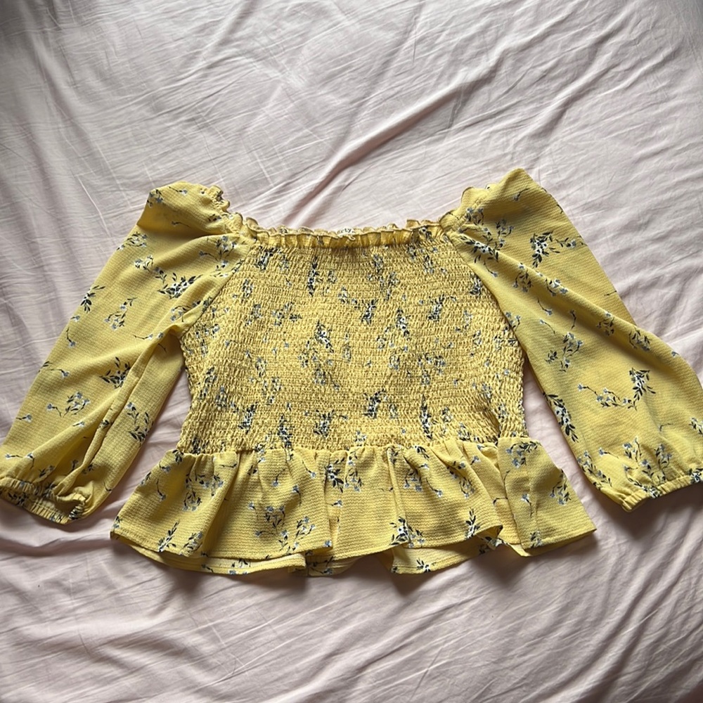 Liberty Love off the shoulder peplum top.